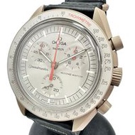 二手 Swatch/Swatch- OMEGA聯名款 Jupiter 計時男士腕錶，塑膠/尼龍錶殼，石英機芯，米色錶盤/黑色尼龍錶帶