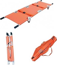 Portable Folding Aluminum Lightweight Stretcher, Medical Emergency Rescue Stretcher with 4 Wheels, f