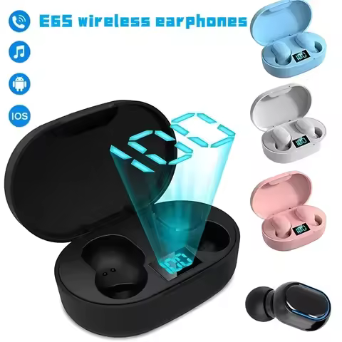 E6S Wireless Bluetooth Earphones Wireless Headphones TWS Headset Noise Cancelling Earbuds with Micro