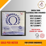 (PER METER) Omega THHN (STRANDED WIRE) #14(2.0mm²) #12(3.5mm²) #10(5.5mm²) #8(8.0mm²)