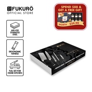 Fukuro Stainless Steel Knife Set 5 Pcs Kitchen Knife Set Chef Knife Japanese Culinary