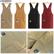 LINDW99NX Apron, Waterproof Cross Strap Style Kitchen Smock, Anti-fouling Sleeveless Nail Art Cafe W