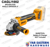 INGCO Cordless Brushless Angle Grinder 4" 20V CAGLI1002 (Baretool) INPTCL