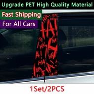 2x Clown Hahahaha Car B- Pillar Stickers Center Column Cover Decals