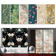 1pc 2D/FLAT (Crane, Plum Blossom, Unicorn Pattern, Flower, Flamingo, Bird, Floral Bird) Wallpaper Ea