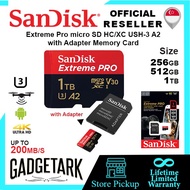 [SG] SanDisk Extreme Pro 1TB | 512GB | 256GB |128GB | 64GB | 32GB micro SD HC/XC USH-3 A2 with Adapter Memory Card