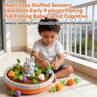 Stuffed toys Pulling Carrot Pairing Edu Fishing Toys Number plush Cognitive Sensory 24
