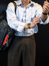 (NEW) เสื้อเชิ้ืท VINCH double collar (light blue)