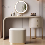 Wuxury Furniture โต๊ะเครื่องแป้งศไลต์Luxury หุ่มหนังNapa ครบชุด  เฟอร์นิเจอร์หรู แต่งบ้านหรู ส่งฟรี 