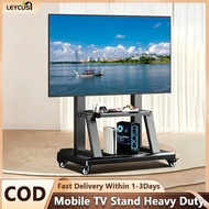 32-85 Inch Mobile TV Stand Height Adjustable Floor TV Stand With Lockable Wheel Penyanding TV