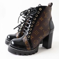 【持續更新】成色極佳 ◎ 義大利製造LOUIS VUITTON女士星光系列Monogram短靴，37碼，附原廠鞋盒和收納袋