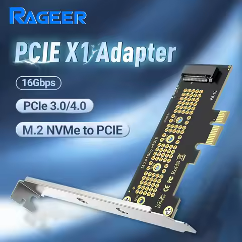RAGEER PCIE to NVMe X1 Adapter Card, PCI Express 4.0/3.0 16Gbps to M.2 2280/60/42/30 SSD Converter w
