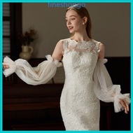 Fine Bride Bishop Sleeve Elegant  Long Sleeve Decorative Tulle for Wedding