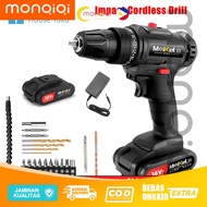 Bor baterai cas komplit 36Vf Mesin bor baterai cordless bor impact bater original besi - bor cas murah 2 baterai Cordless Drill with 2 baterai/kasus/charger - fullset bor listrik bor baterai- impact bor baterai bor cas murah jld impact bor