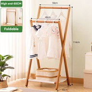 BOHO Gấp quần áo Hanger với đáy lưu trữ Hanger Baju 50/80CM treo quần áo Hanger quần áo Hanger