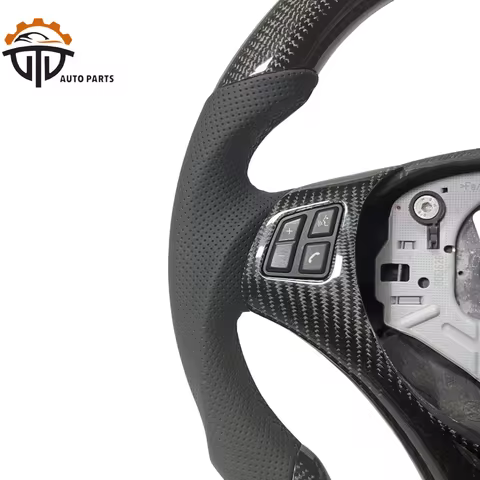 For Bmw E90 E92 E8x Glassy Carbon Fiber Steering Wheel Perforated Leather