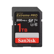 SanDisk Extreme Pro SDXC, SDXXD 1TB, V30, U3, C10, UHS-I, 200MB/s R, 140MB/s W, 4x6, Lifetime Limited ME6-000989