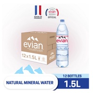 evian Natural Mineral Water (12 x 1.5L Case)
