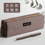 Plain Color Crayon Case Storage Box Pen Holder Inner Pen Case Stylus Case Multi-Pen Case Simple Canv