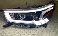 ไฟหน้า ไฟหน้าแต่ง TOYOTA HILUX REVO 2020-2022 LED AUDI STYLE ไฟเลี้ยววิ่ง ไฟสูงต่ำ แสงสีขาว