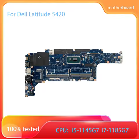 For Dell Latitude 5420 Laptop Motherboard Core i5-1145G7 i7-1185G7 LA-K491P