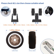 Luggage Wheels Replacement Kit-4PC 50mm TPR Wheels Lightweight with ABEC-7 Steel Ball Bearing 3 Size
