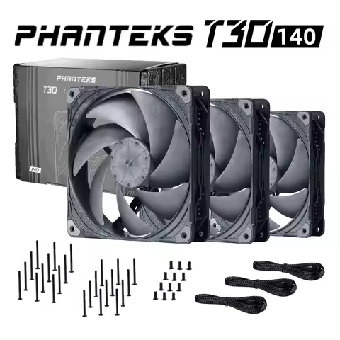 PHANTEKS T30 140mm 14cm 2500RPM CPU cooler Water Cooling Fan 4Pin PWM Server Workstation Computer PC