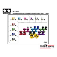 Imi Tamiya 15418 Double Aluminium Rollers w/Rubber Rings (13mm - 12mm)