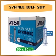 Aros / Primes Disposable Syringe [ Luer Slip ] 20ml / cc 50pcs