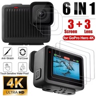 6/2Pcs/Set Tempered Glass For GoPro HERO 4K - Full Screen Protector - Anti-scratch Protector - Shock
