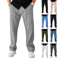 226 Men's Sports Trousers Casual Pants Men Solid Color All-Match Fashionable Straight Pants Slim-fit