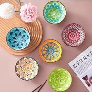 Bohemian Ceramic Bowl Set Gift Rice Bowl Soup Bowl Porcelain Bowl Mangkuk Seramik Doorgift Wedding G