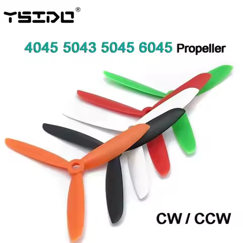 1Pair 4045 5043 5045 6045 3-Blades CW/CCW Plastic Propeller for GEMFAN 2205 2207 2810 2306 Motor Fre
