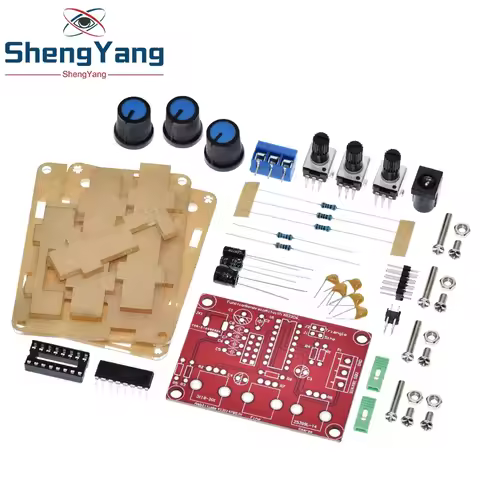 Function Signal Generator DIY Kit Sine/Triangle/Square Output 1Hz-1MHz Signal Generator Adjustable F