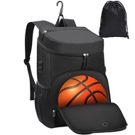 Basketball Backpack Large Basketball Bag with Ball Compartment & Separate Shoe Bag, 33L Sports Bag f
