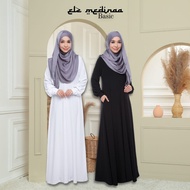 JUBAH BASIC MOSS CREPE PLAIN IRONLESS [JUBAH HAJI UMRAH PUTIH DAN HITAM READY STOCK JUBAH MUSLIMAH