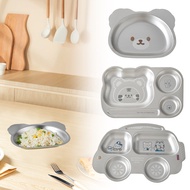 【Ilisland】304 Stainless Steel Rice Bowl With Cutlery Kid Meal Bowl Anti Scalding Cute Children Food 