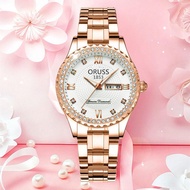 Jam Tangan Wanita Original ORUSS Diamond Anti Air Murah Elegan Import Gaya Korea Analog