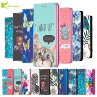 [Woo Fashion Case] เคสหนังสำหรับ iPhone 11 X XS XR 12 Mini Pro Max 7 8 Plus SE 2020 Fundas กระเป๋าสตางค์3D ยืนเคสแบบพับปิดได้แมวทาสี Coque