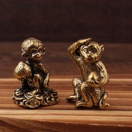 Brass Ornaments Little Monkeys Peach Monkeys Small Ornaments Chinese Golden Monkeys Creative Crafts 