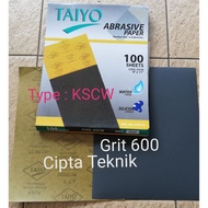 Taiyo Grit 600 KSCW Waterproof Sandpaper CC600 CW Grit600 Sand Paper