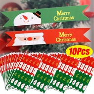 10Pcs/Set Xmas Gift Box Bag Baking Wrapping Seal Label Sticker / Stationery New Year Party Decor / C