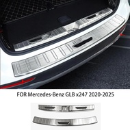FIT FOR Mercedes-Benz GLB x247 2020-2025 Stainless steel Rear Trunk outside inside Bumper Protector 