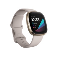 (Ada Warranty) Fitbit Sense GPS Smartwatch Built-In AMOLED Display GPS Tracking Stress Detection & T