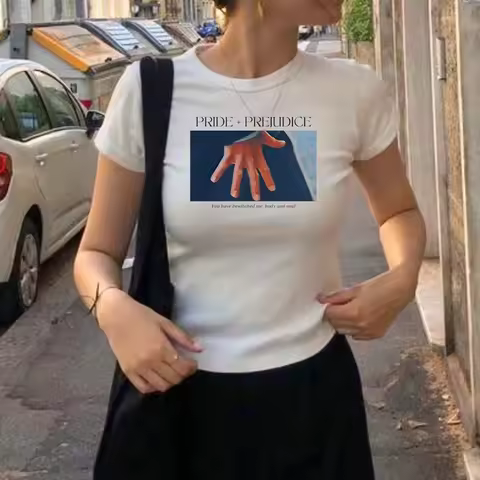Pride and Prejudice T-shirt Hand Flex Scene Y2K 90s Tee Jane Austen Literary Shirt Pemberley Book Lo