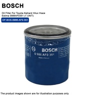 Bosch Oil Filter For Toyota Alphard Hilux Hiace Estima 0986AF0351 (1 UNIT)