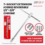 K. Sock Sok T - Adaptor 3 in 1 Disassemble and Reassemble 1/4" + 3/8" + 1/2" inch - Cr-V HYBRID REVE