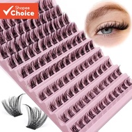 D Curl Eyelash Extensions 120 Pcs , Volume Cluster Lashes for DIY Home Use, Professional Look