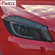 2 Pcs Car Headlight Protective Film Transparent Black TPU Sticker For Mercedes Benz A Class W176 W17
