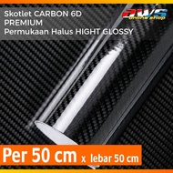 6D Hight Glossy Carbon Fiber Motorcycle Sticker (per 50 cm)